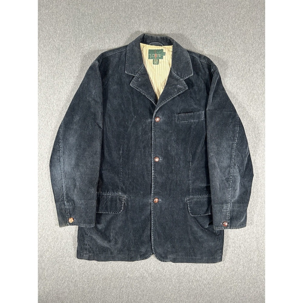J.Crew Men's Size Large Navy Corduroy Sport Coat Blazer